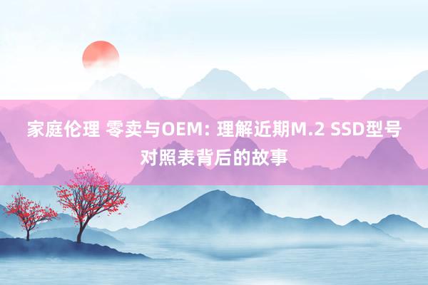 家庭伦理 零卖与OEM: 理解近期M.2 SSD型号对照表背后的故事